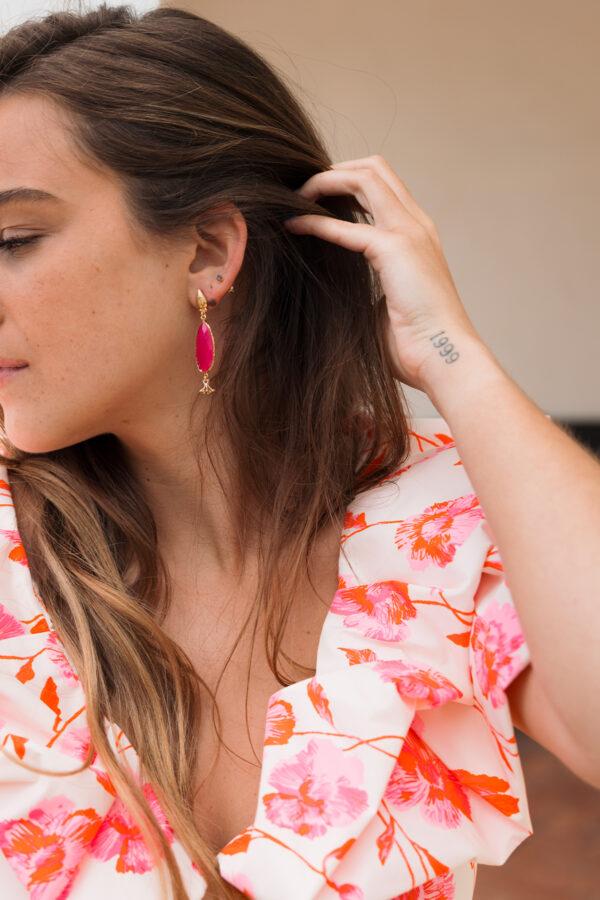 gas bijoux boucles d'oreilles serti goutte
