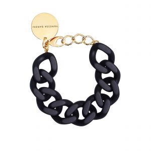vanessa baroni bracelet flat chain black