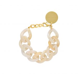 vanessa baroni bracelet flat chain pearl marble