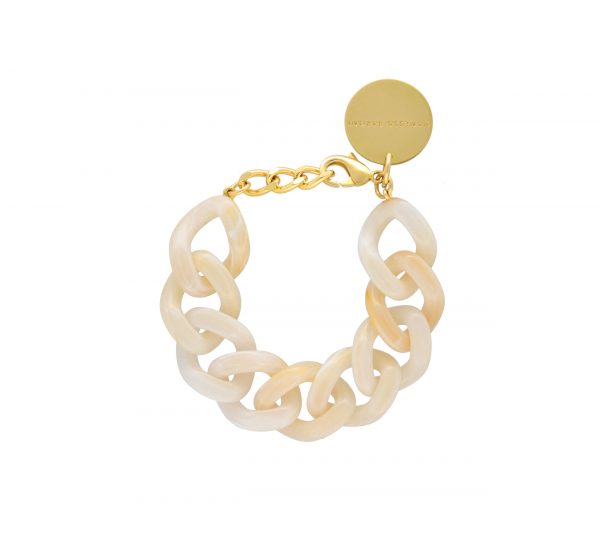 vanessa baroni bracelet flat chain pearl marble