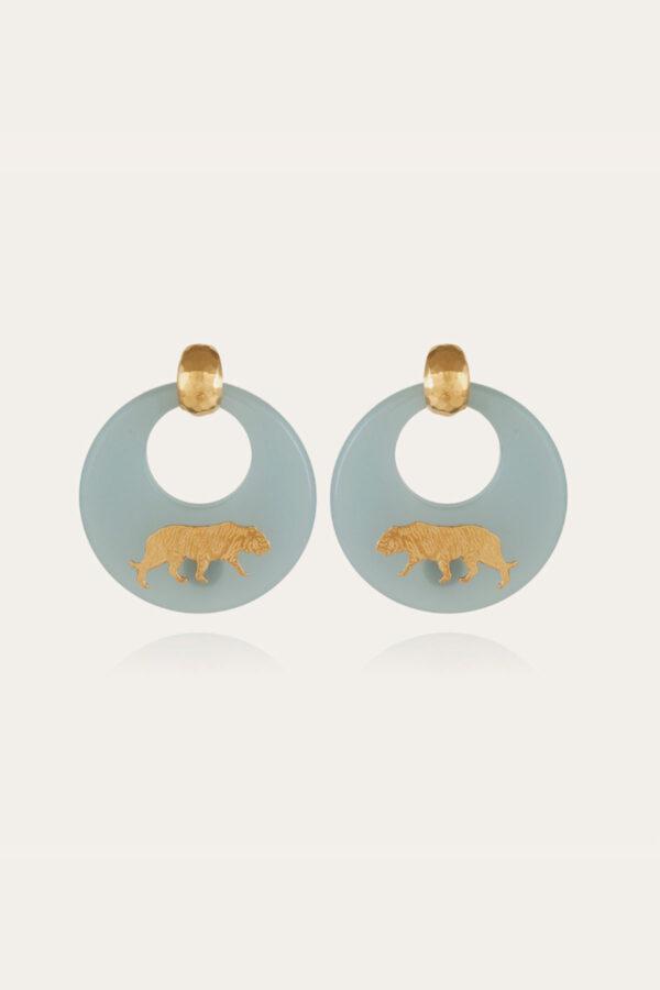 gas bijoux boucles d'oreilles tigre pm