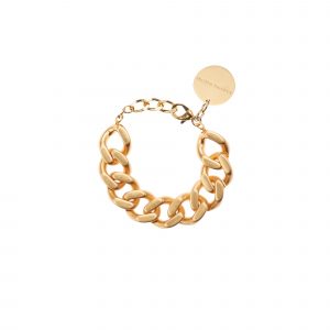 flat chain bracelet gold vintage