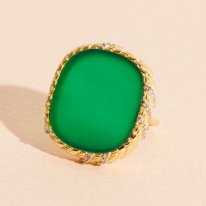 be maad bague dona onyx vert (taille 56)