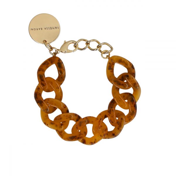 vanessa baroni bracelet flat chain bernstein ambre