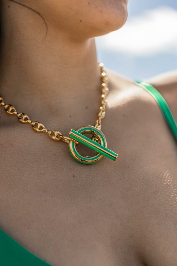 aurelie bidermann collier tarsila vert tropical