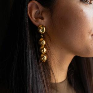 vanessa baroni boucles d'oreilles small beads earring gold