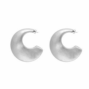 vanessa baroni boucles d'oreilles moon earring silver