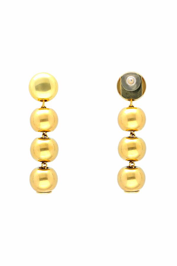 vanessa baroni boucles d'oreilles small beads earring gold