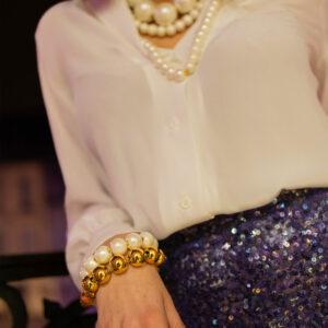 vanessa baroni bracelet beads gold