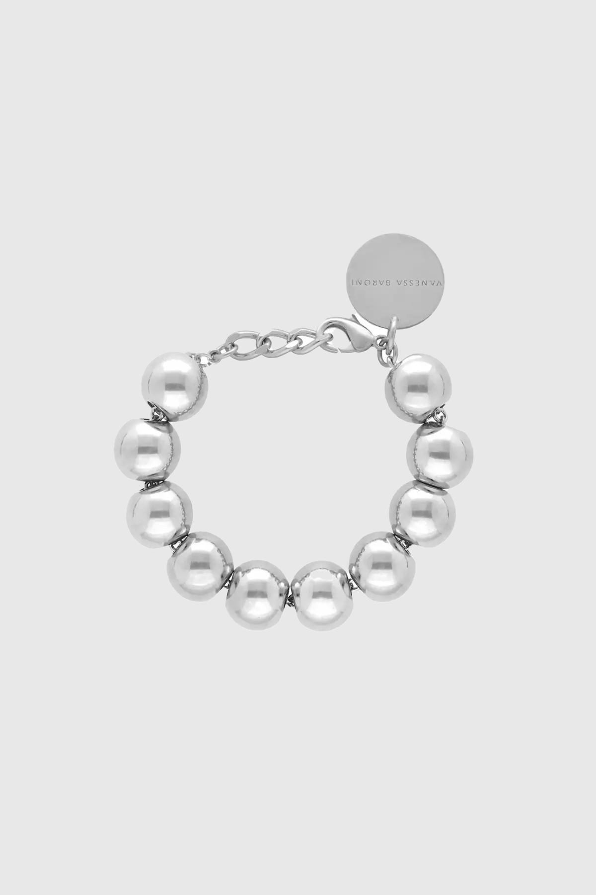 vanessa baroni bracelet beads silver