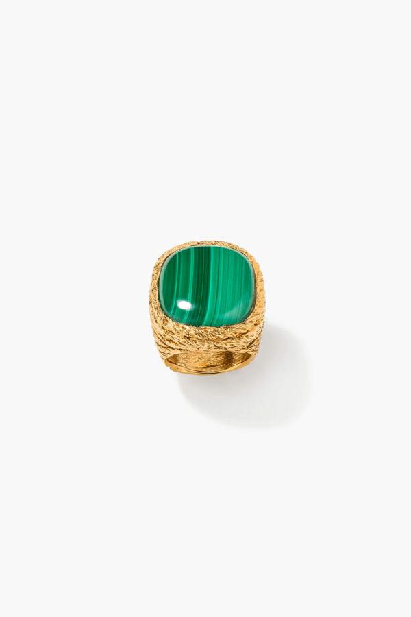 aurelie bidermann bague miki malachite t52