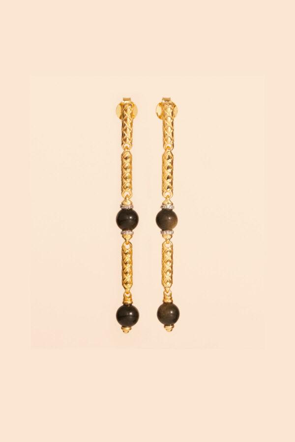 be maad boucles d'oreilles oro obisdienne