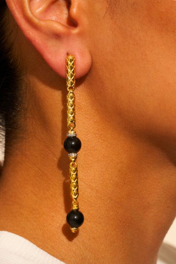 be maad boucles d'oreilles oro obisdienne