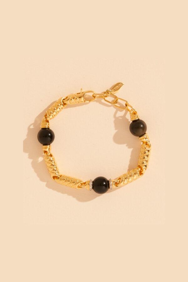 be maad bracelet oro obsidienne