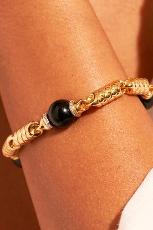 be maad bracelet oro obsidienne