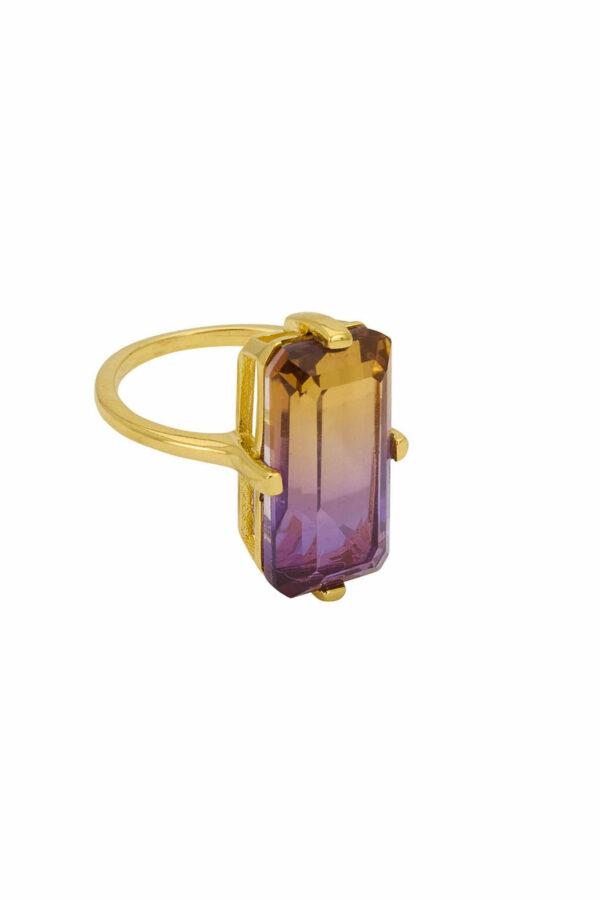 une a une bague rain ocre violet t54