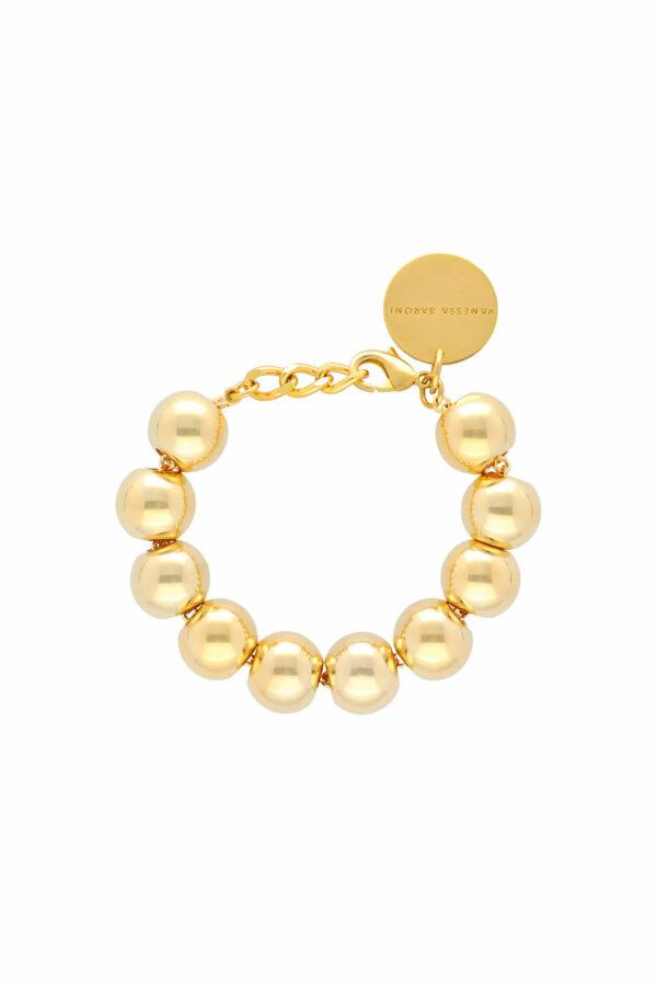 vanessa baroni bracelet beads gold