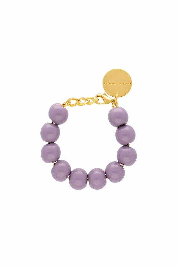 vanessa baroni bracelet beads lavendel