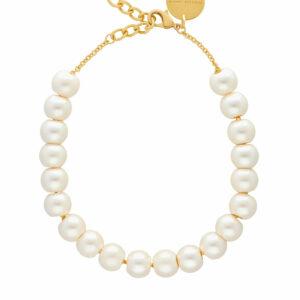 vanessa baroni collier small beads short pearl