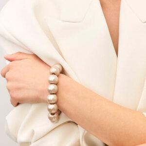 vanessa baroni bracelet beads champagne pearl