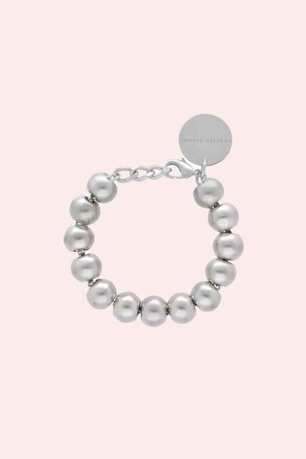 mini beads bracelet silver vintage
