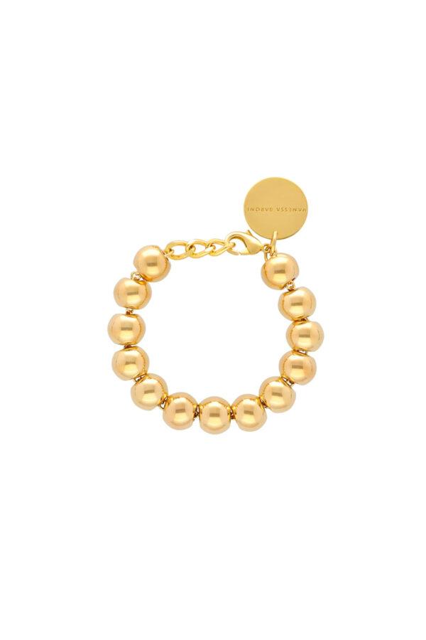 vanessa baroni mini beads bracelet gold