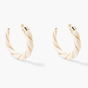 aurélie bidermann boucles d'oreilles diana ivoires