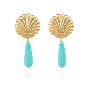 hypso paris boucles d'oreilles catalina turquoise