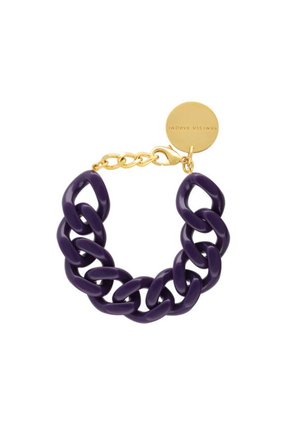 vanessa baroni bracelet flat chain purple