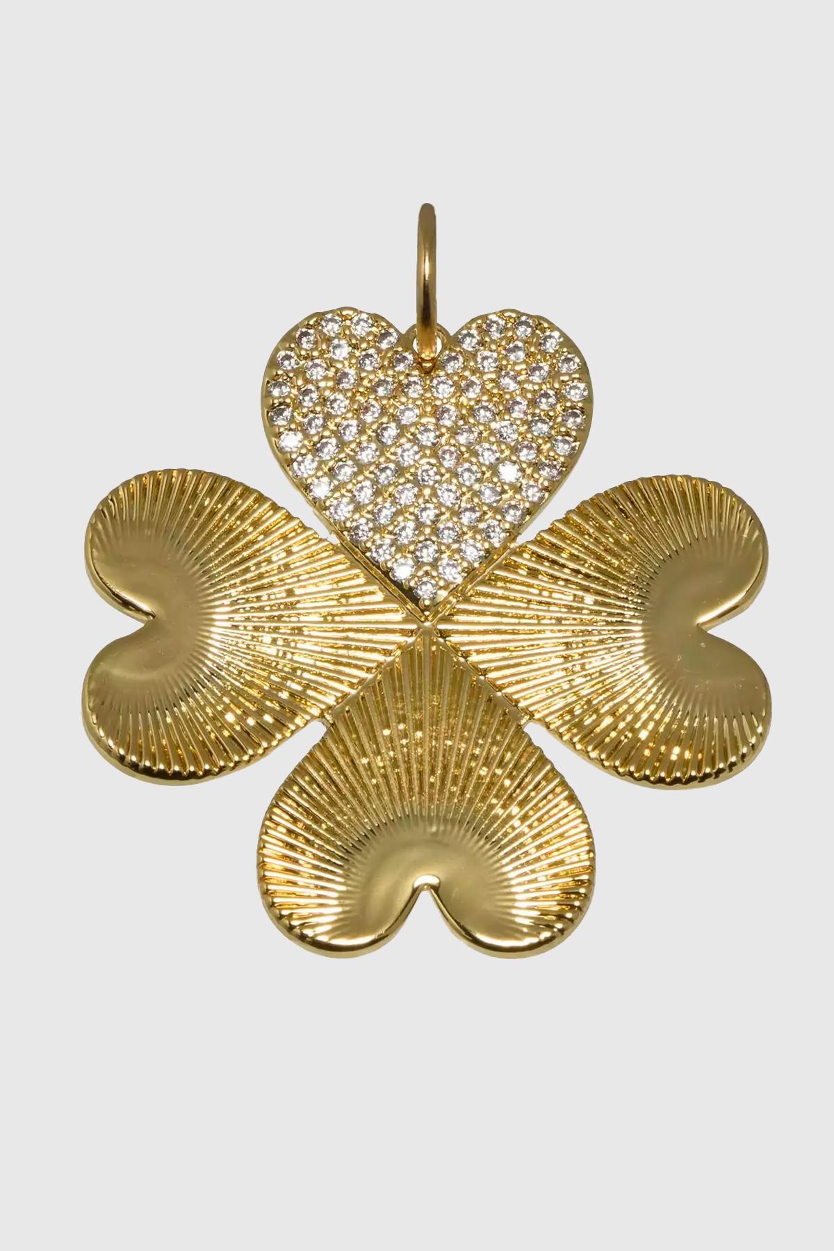 hypso paris pendentif trefle zircon