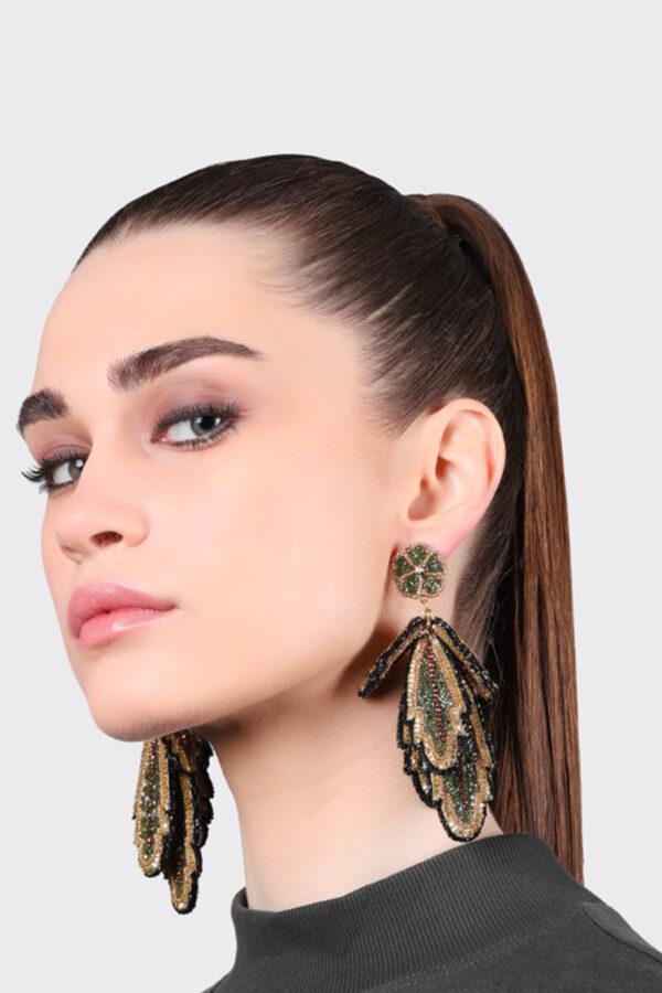 olivia dar boucles d'oreilles feather