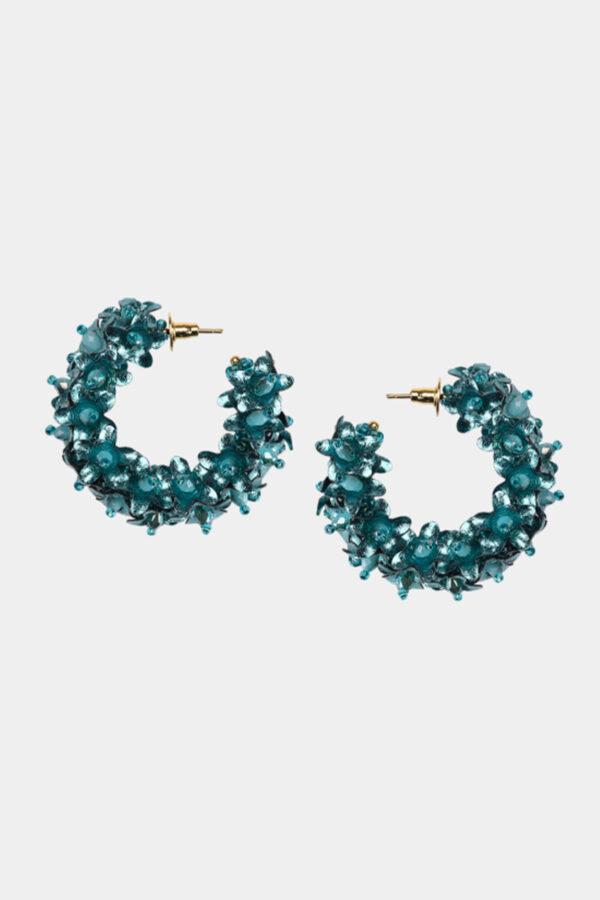 olivia dar boucles d'oreilles flower hoops