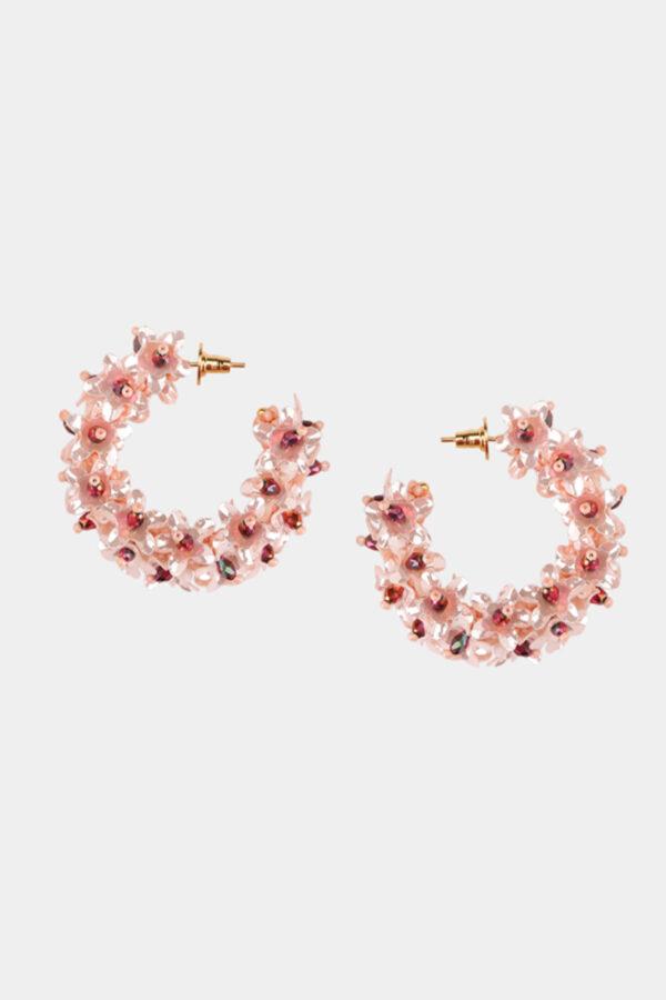 olivia dar boucles d'oreilles flower hoops