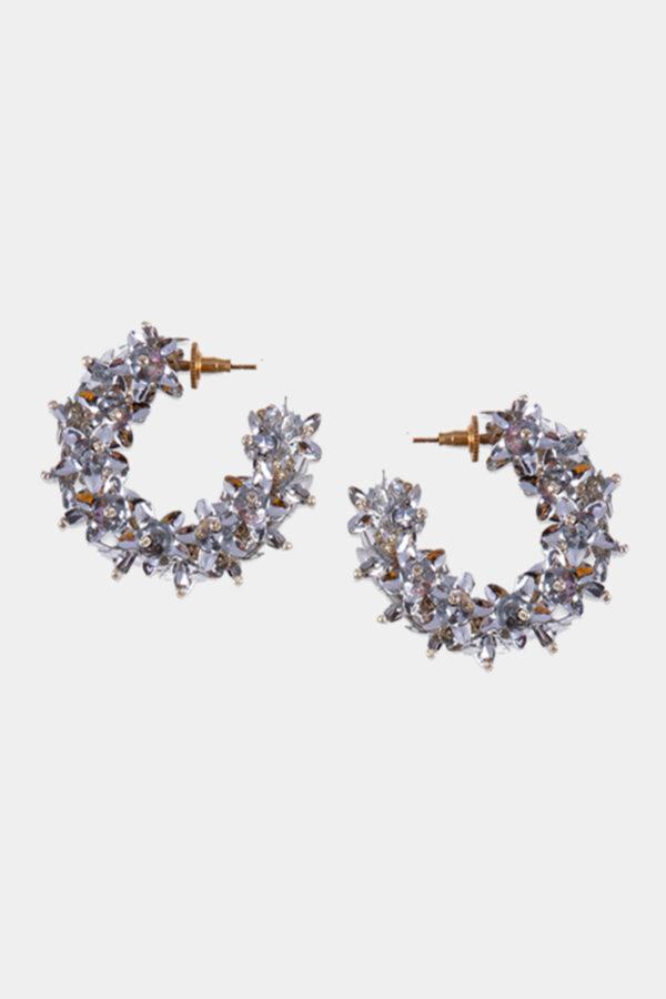 olivia dar boucles d'oreilles flower hoops