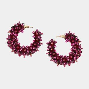 olivia dar boucles d'oreilles flower hoops