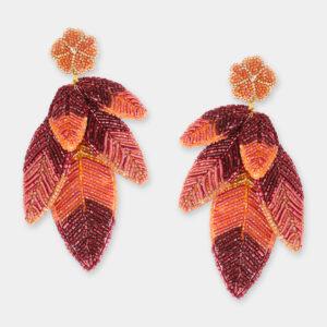 olivia dar boucles d'oreilles leaf