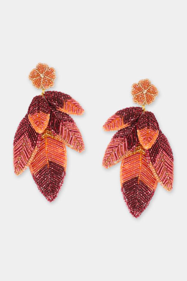 olivia dar boucles d'oreilles leaf