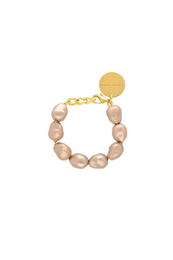 vanessa baroni bracelet organic pearl champagne pearl