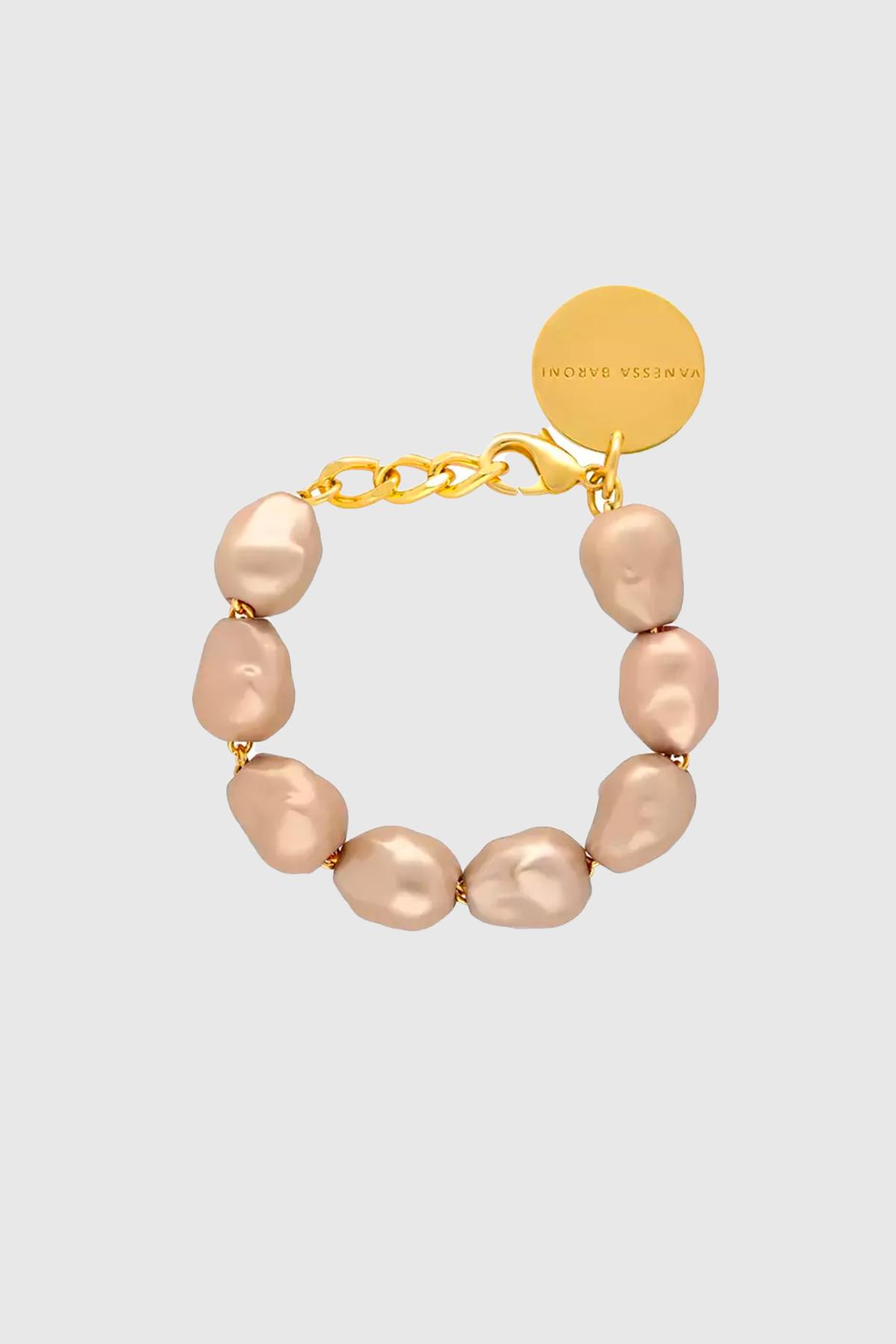 vanessa baroni bracelet organic pearl champagne pearl
