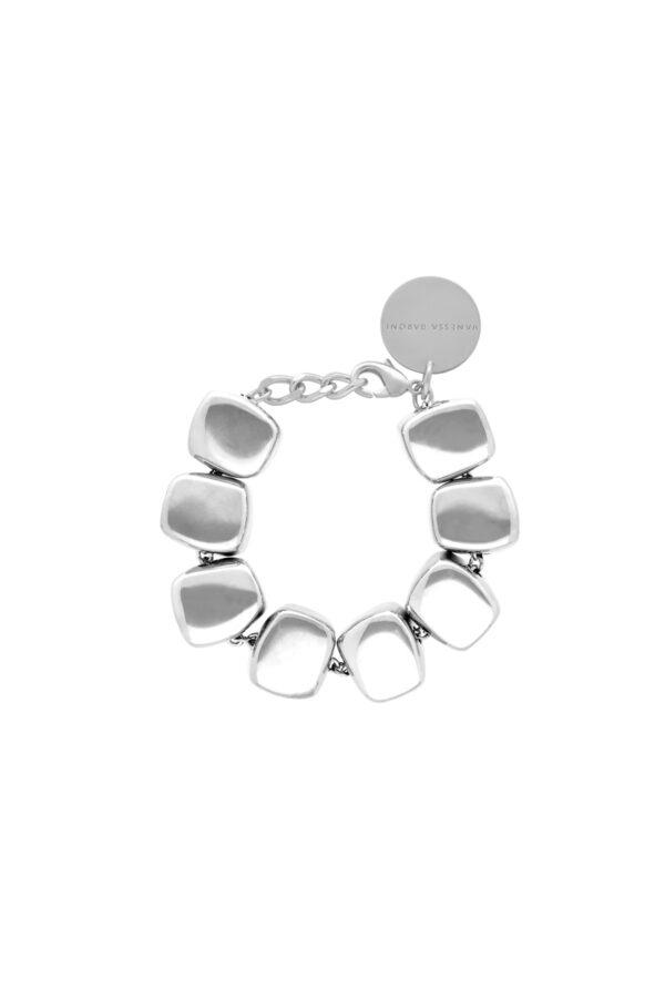 vanessa baroni bracelet organic shaped silver