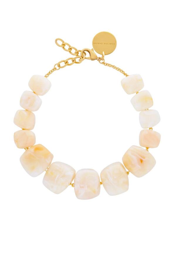 vanessa baroni collier organic shaped pearl marble