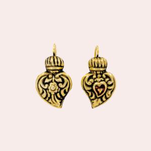 portugal jewels boucles d'oreilles baroque heart of viana s