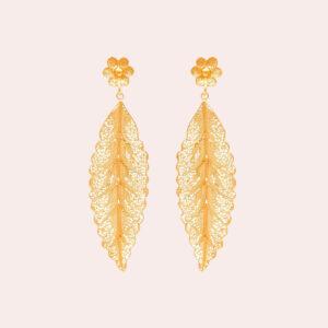 portugal jewels boucles d'oreilles leaf