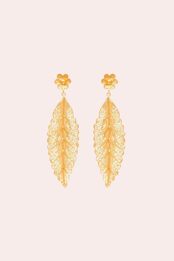 portugal jewels boucles d'oreilles leaf