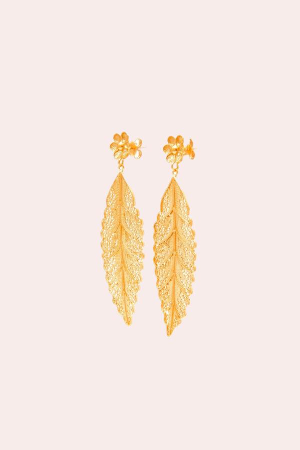 portugal jewels boucles d'oreilles leaf