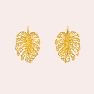 portugal jewels boucles d'oreilles monstera