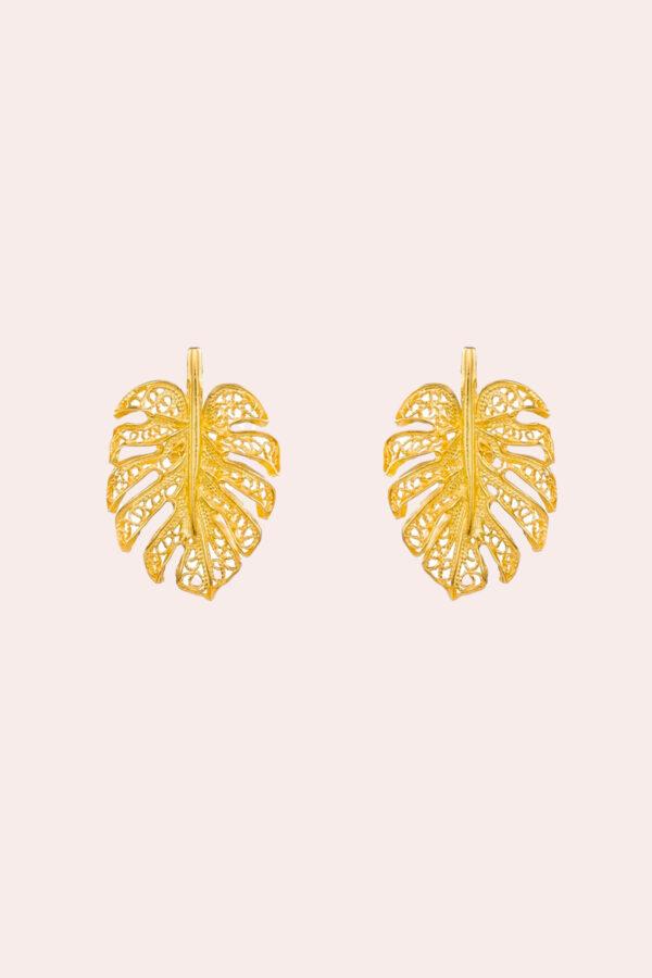 portugal jewels boucles d'oreilles monstera