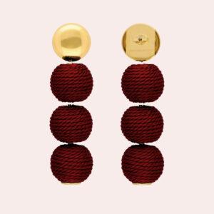 vanessa baroni boucles d'oreilles wrapped small beads