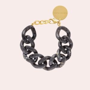 vanessa baroni bracelet flat chain granite marble