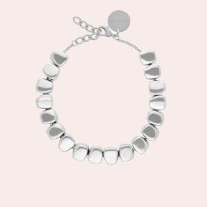 vanessa baroni collier small organic shaped silver